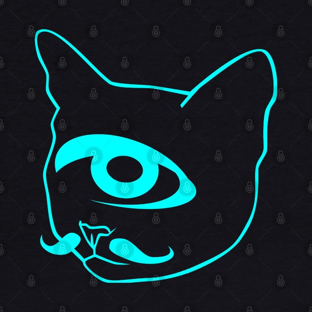 Cyclops Neon Cat by FromBerlinGift